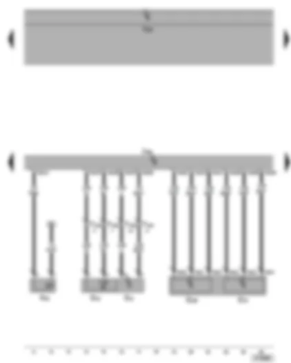 Wiring Diagram  VW GOLF PLUS 2006 - Engine control unit - exhaust gas recirculation valve - intake air temperature sender - charge air pressure sender - accelerator position sender