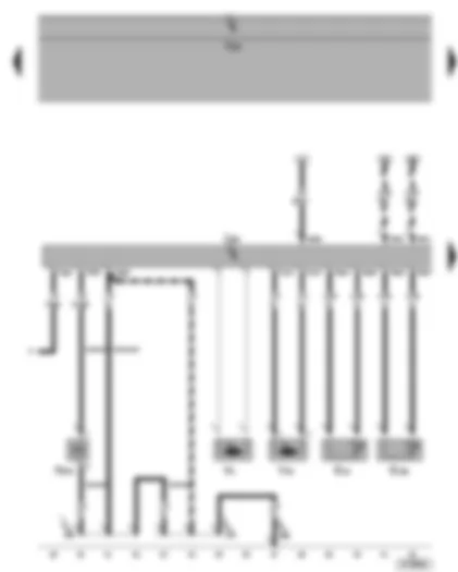 Wiring Diagram  VW GOLF PLUS 2006 - Auxiliary heater control unit - heater coolant shut-off valve - combustion air blower - circulation pump - temperature sensor - overheating sensor