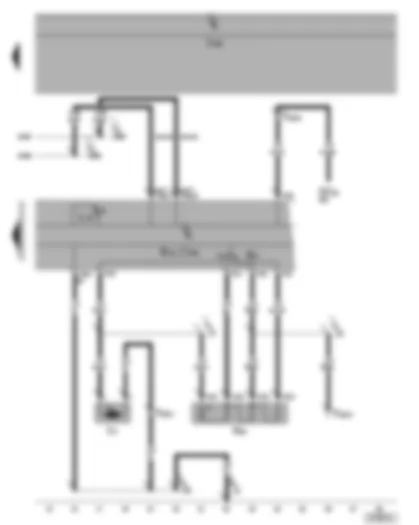 Wiring Diagram  VW GOLF PLUS 2005 - Air conditioning system control unit - fresh air blower switch - fresh air blower