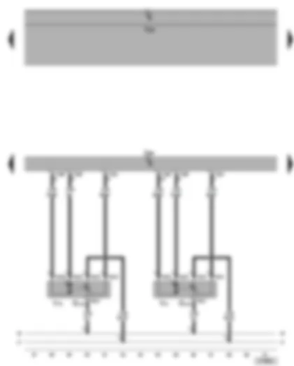 Wiring Diagram  VW GOLF PLUS 2005 - Climatronic control unit - central flap control motor - air flow flap control motor
