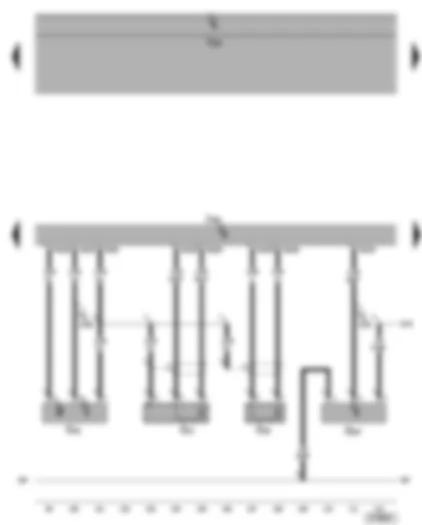 Wiring Diagram  VW GOLF PLUS 2007 - Engine control unit - engine speed sender - knock sensors - fuel pressure sender