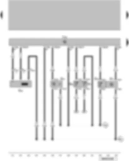 Wiring Diagram  VW GOLF SPORTSVAN 2017 - Coolant temperature display sender - engine speed sender - Hall sender - intake air temperature sender - coolant temperature sender - intake manifold pressure sender - engine speed sender
