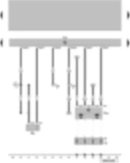 Wiring Diagram  VW GOLF SPORTSVAN 2015 - Knock sensor 1 - engine control unit - ignition transformer - spark plug connector - spark plugs