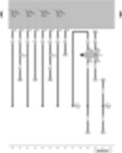 Wiring Diagram  VW GOLF SPORTSVAN 2011 - Fuel pump relay - fuses
