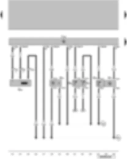 Wiring Diagram  VW GOLF SPORTSVAN 2015 - Coolant temperature display sender - engine speed sender - Hall sender - intake air temperature sender - coolant temperature sender - intake manifold pressure sender - engine speed sender