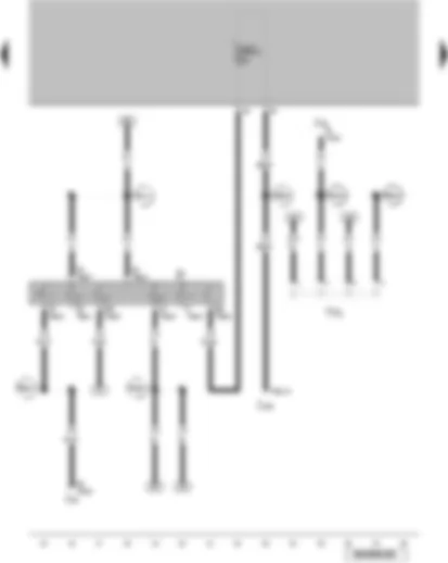 Wiring Diagram  VW GOLF SPORTSVAN 2010 - Ignition/starter switch - terminal 30a wiring junction