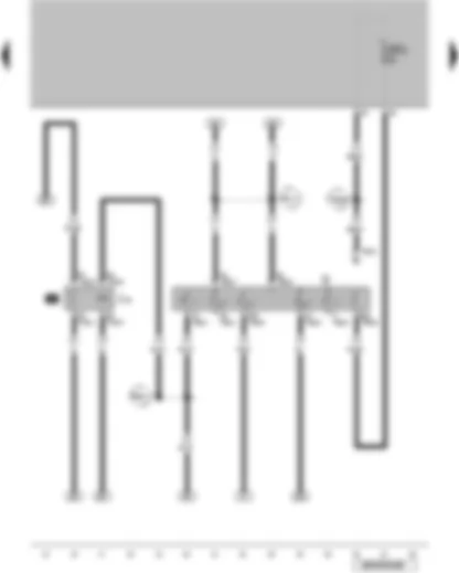 Wiring Diagram  VW GOLF SPORTSVAN 2007 - Ignition/starter switch - X-contact relief relay - radio