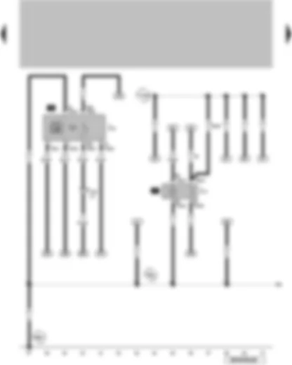Wiring Diagram  VW GOLF SPORTSVAN 2007 - Headlight main beam relay - automatic intermittent wash and wipe relay