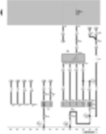 Wiring Diagram  VW GOLF SPORTSVAN 2016 - Fresh air blower switch - fresh air blower series resistor with overheating fuse - fresh air blower - radiator fan - self-diagnosis connection