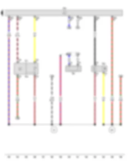 Wiring Diagram  VW GOLF SPORTSVAN 2012 - Hall sender - Intake air temperature sender - Knock sensor 1 - Intake manifold pressure sender - Engine control unit