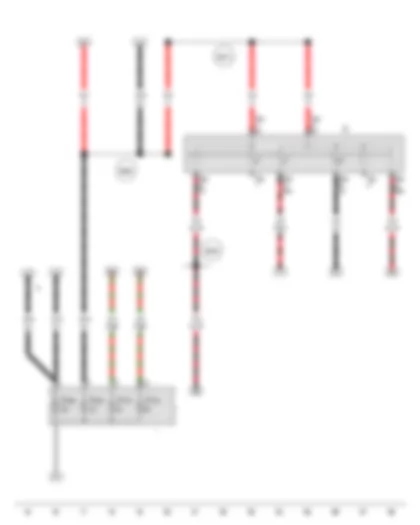 Электросхемa  VW GOLF SPORTSVAN 2012 - Выключатель зажигания и стартера