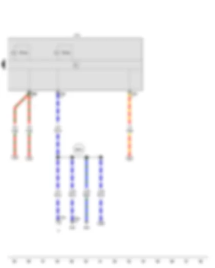 Электросхемa  VW GOLF SPORTSVAN 2012 - Блок управления ABS - Выпускной клапан ABS в контуре заднего правого тормоза - Выпускной клапан ABS в контуре заднего левого тормоза