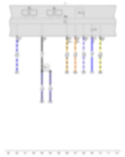 Электросхемa  VW GOLF SPORTSVAN 2012 - Тахометр - Спидометр - Блок управления комбинации приборов - Комбинация приборов - Контрольная лампа генератора - Контрольная лампа ABS