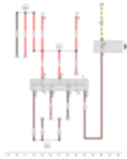 Электросхемa  VW GOLF SPORTSVAN 2012 - Выключатель зажигания и стартера