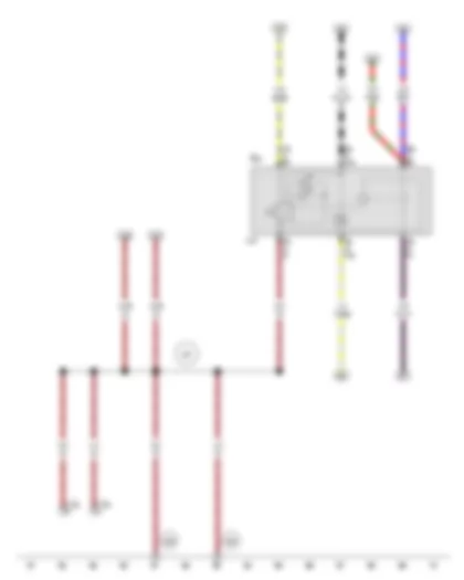 Электросхемa  VW GOLF SPORTSVAN 2012 - Выключатель противотуманных фар и противотуманного фонаря - Лампа подсветки выключателя противотуманных фар и задних противотуманных фонарей