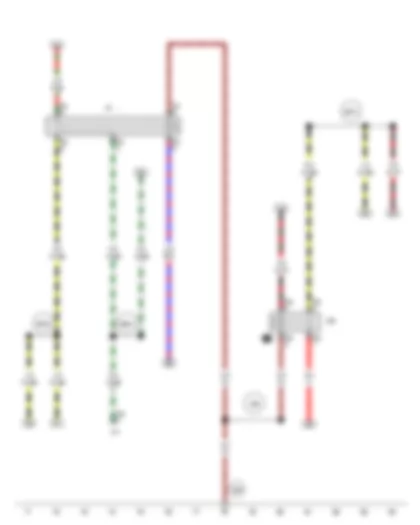 Электросхемa  VW GOLF SPORTSVAN 2012 - Реле противотуманных фар - Реле разгрузки контакта X