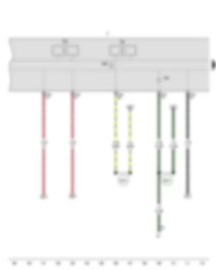 Электросхемa  VW GOLF SPORTSVAN 2012 - Тахометр - Спидометр - Блок управления комбинации приборов - Комбинация приборов - Контрольная лампа правых указателей поворота