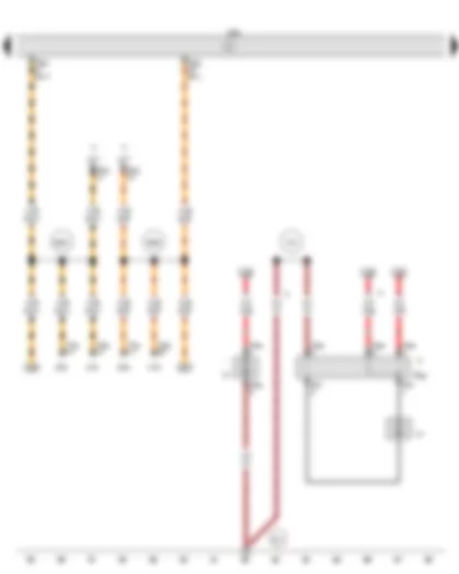 Wiring Diagram  VW GOLF SPORTSVAN 2013 - Engine control unit - Radiator fan series resistor - Radiator fan