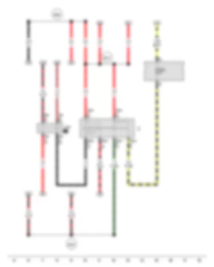 Wiring Diagram  VW GOLF SPORTSVAN 2013 - Ignition/starter switch - Terminal 15 relief relay