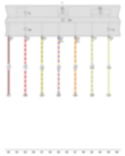 Wiring Diagram  VW GOLF SPORTSVAN 2016 - Rev. counter - Speedometer - Control unit in dash panel insert - Dash panel insert - Alternator warning lamp - Rear fog light warning lamp - Alarm system warning lamp