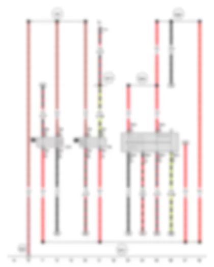 Электросхемa  VW GOLF SPORTSVAN 2016 - Выключатель зажигания и стартера - Реле разгрузки контакта X - Реле разгрузки кл. 15