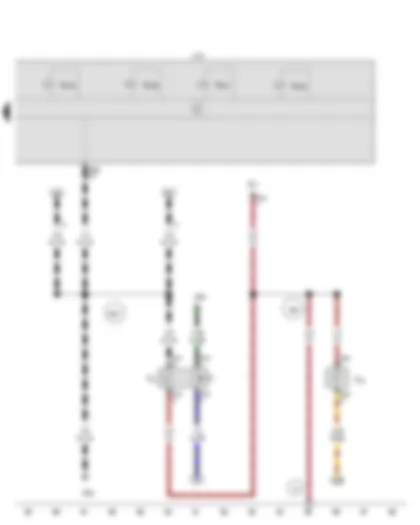 Электросхемa  VW GOLF SPORTSVAN 2016 - Выключатель стоп-сигналов - Датчик предупреждения о недостаточном уровне тормозной жидкости - Концевой выключатель педали тормоза - Блок управления ABS - Впускной клапан ABS в контуре переднего левого тормоза - Выпускной клапан ABS в контуре переднего левого тормоза - Выпускной клапан ABS в контуре заднего правого тормоза - Выпускной клапан ABS в контуре заднего левого тормоза