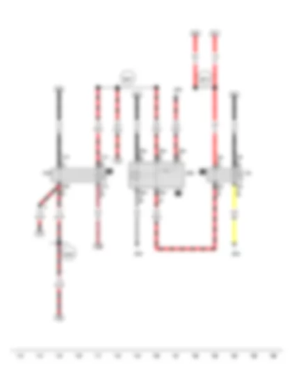 Wiring Diagram  VW GOLF SPORTSVAN 2014 - Starter motor relay - X contact relief relay 2 - Starter motor relay 2