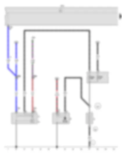 Wiring Diagram  VW GOLF SPORTSVAN 2015 - Battery - Starter - Alternator - Voltage regulator - Onboard supply control unit