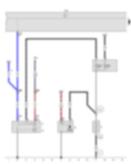 Wiring Diagram  VW GOLF SPORTSVAN 2015 - Battery - Starter - Alternator - Voltage regulator - Onboard supply control unit