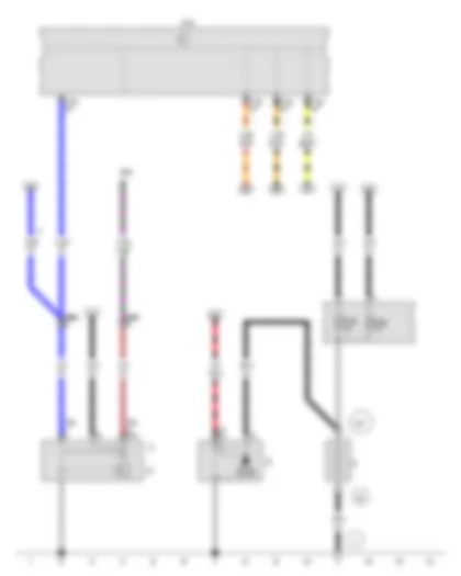 Wiring Diagram  VW GOLF SPORTSVAN 2015 - Battery - Starter - Alternator - Voltage regulator - Onboard supply control unit