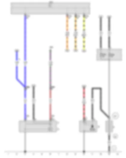 Wiring Diagram  VW GOLF SPORTSVAN 2015 - Battery - Starter - Alternator - Voltage regulator - Onboard supply control unit