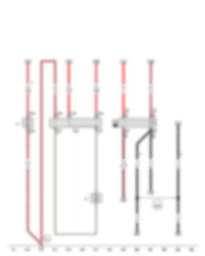 Wiring Diagram  VW GOLF SPORTSVAN 2015 - Terminal 15 relief relay - Radiator fan series resistor - Radiator fan