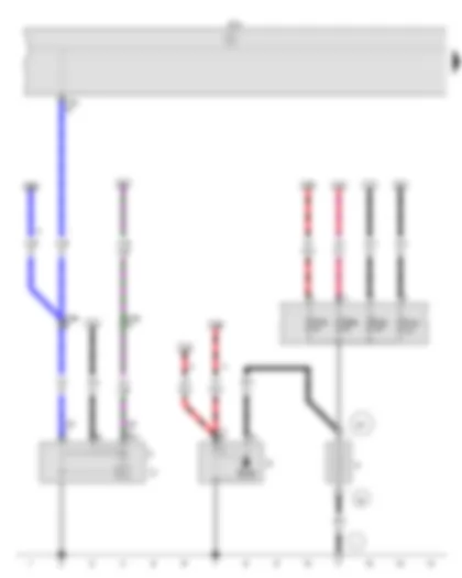 Wiring Diagram  VW GOLF SPORTSVAN 2015 - Battery - Starter - Alternator - Voltage regulator - Onboard supply control unit