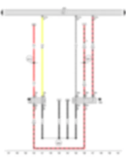 Wiring Diagram  VW GOLF SPORTSVAN 2015 - Starter motor relay - Engine control unit - Starter motor relay 2