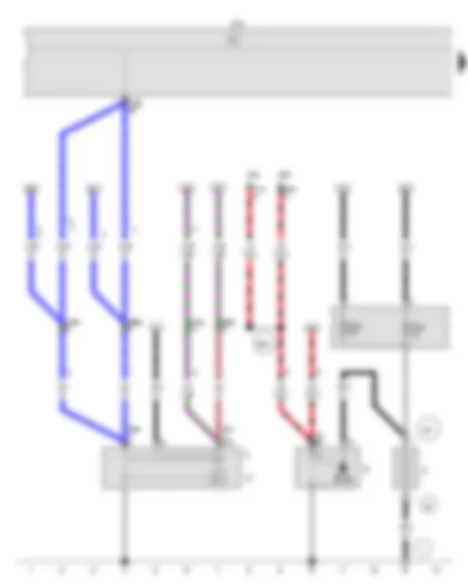 Wiring Diagram  VW GOLF SPORTSVAN 2015 - Battery - Starter - Alternator - Voltage regulator - Onboard supply control unit