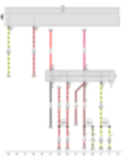 Wiring Diagram  VW GOLF SPORTSVAN 2015 - Ignition/starter switch - Onboard supply control unit