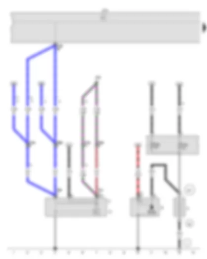 Wiring Diagram  VW GOLF SPORTSVAN 2015 - Battery - Starter - Alternator - Voltage regulator - Onboard supply control unit