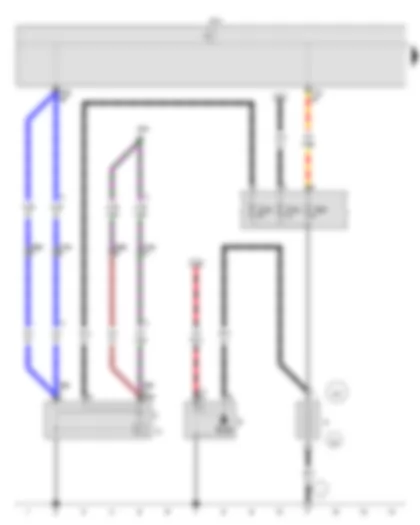 Wiring Diagram  VW GOLF SPORTSVAN 2015 - Battery - Starter - Alternator - Voltage regulator - Onboard supply control unit