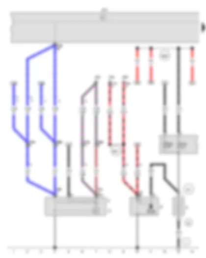 Wiring Diagram  VW GOLF SPORTSVAN 2015 - Battery - Starter - Alternator - Voltage regulator - Onboard supply control unit