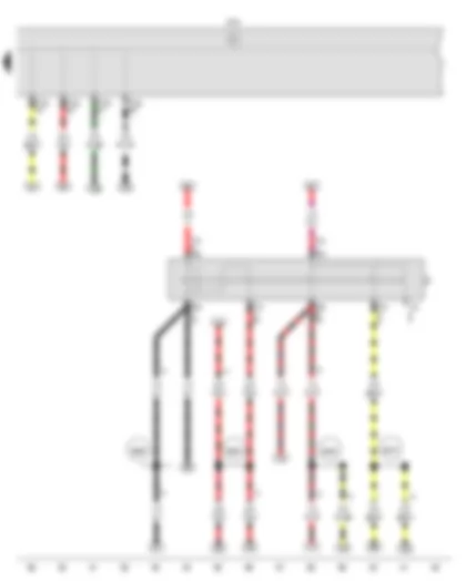 Wiring Diagram  VW GOLF SPORTSVAN 2015 - Ignition/starter switch - Onboard supply control unit