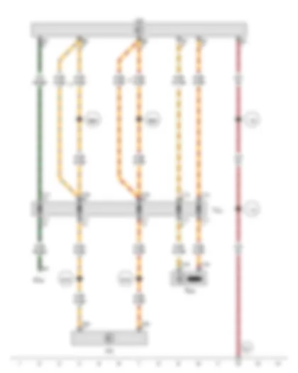 Wiring Diagram  VW GOLF SPORTSVAN 2015 - Adaptive cruise control unit - Data bus diagnostic interface - Front camera for driver assist systems