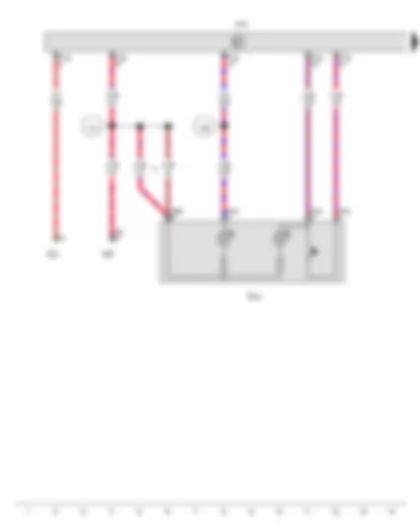 Wiring Diagram  VW GOLF SPORTSVAN 2015 - Interior monitoring switch - Onboard supply control unit - Front interior light