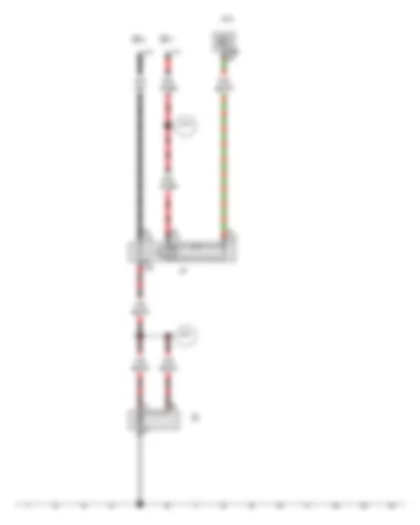 Wiring Diagram  VW GOLF SPORTSVAN 2015 - Heated windscreen relay - Onboard supply control unit - Heated windscreen