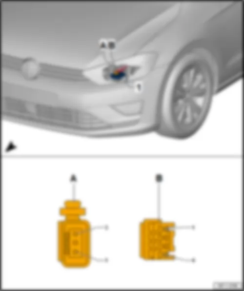 VW GOLF SPORTSVAN 2015 Left gas discharge bulb control unit J343