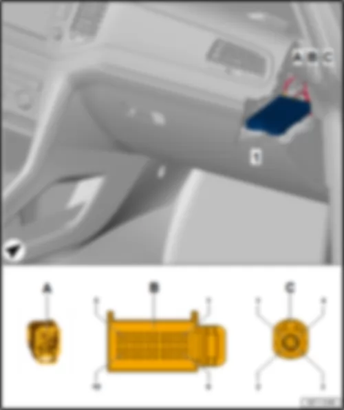 VW GOLF SPORTSVAN 2014 Chip card reader D8