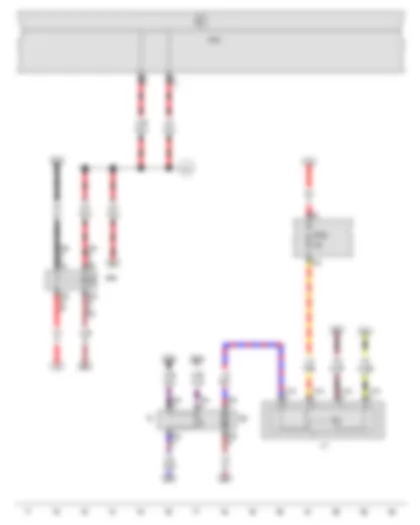 Wiring Diagram  VW GOLF VARIANT 2007 - Fuel gauge sender - Fuel system pressurisation pump - Terminal 50 voltage supply relay