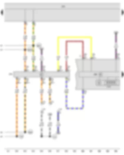 Wiring Diagram  VW GOLF VARIANT 2007 - Multifunction indicator - Data bus diagnostic interface - Dash panel insert