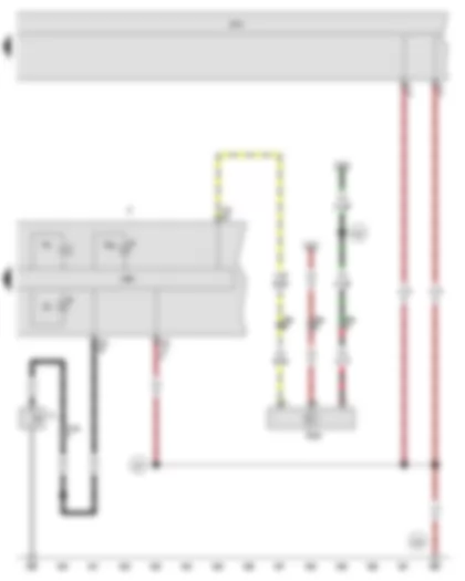 Wiring Diagram  VW GOLF VARIANT 2007 - Oil pressure switch - Oil level and oil temperature sender - Buzzer and gong - Dash panel insert - Oil pressure warning lamp - Oil level warning lamp