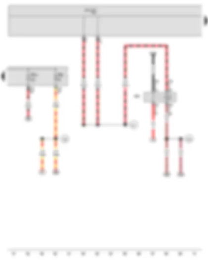 Wiring Diagram  VW GOLF VARIANT 2009 - Onboard supply control unit - Terminal 50 voltage supply relay