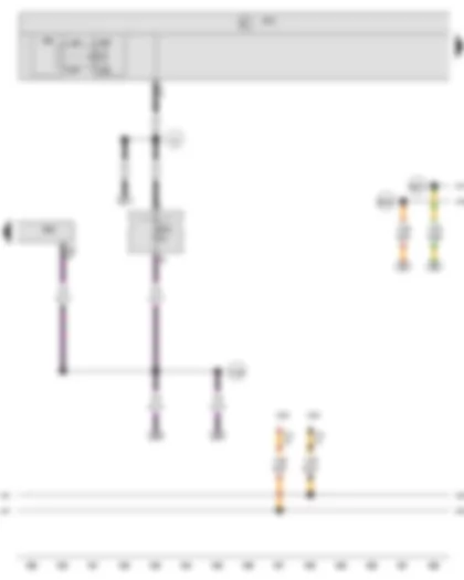 Wiring Diagram  VW GOLF VARIANT 2009 - Onboard supply control unit - Engine control unit - Terminal 15 voltage supply relay 2